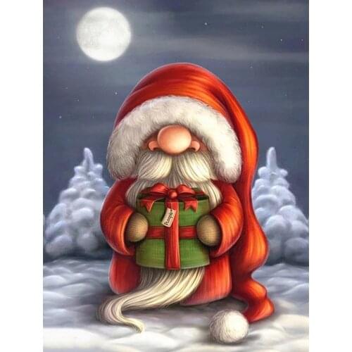 DIY Diamond Mosaic Christmas Santa Claus Needlework Full Square Diamond Painting Cross Stitch Diamond Crystal Wall Art