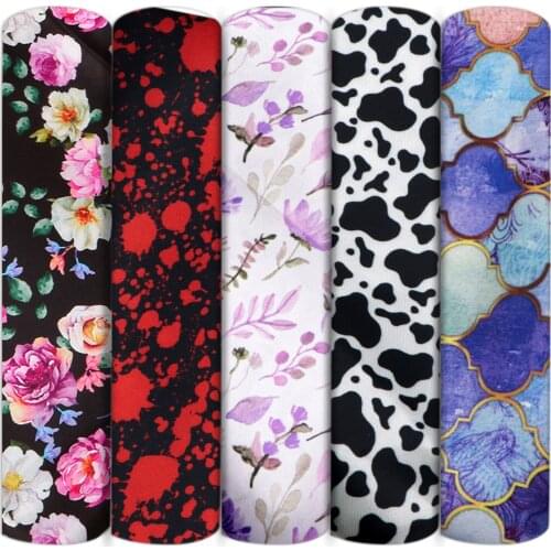 Lips Leopard Flower Blood patchwork printed Satin fabric for Tissue Kids home textile for Sewing Tilda Doll,c13801