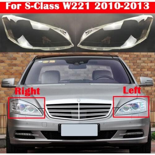 Car Headlight Headlamp Light Glass Lens Case Auto Shell Cover For Mercedes-Benz S-Class W221 S280 S300 S350 S500 2010-2013