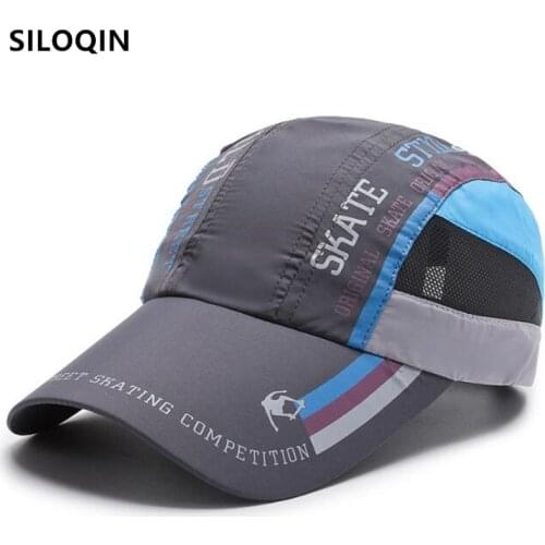 SILOQIN Adjustable Size Men Women Ultra-thin Breathable Baseball Cap Mesh Cap Summer Sunscreen Couple Sports Caps Snapback Hat