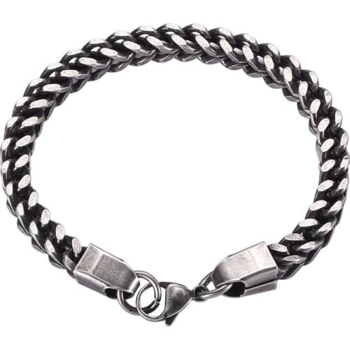 Hip Hop Mens Bracelets On Hand Cuban Link Chain Stainless Steel Couple Bracelet For Women Hand Chain Punk Jewelry 2021 GS0115