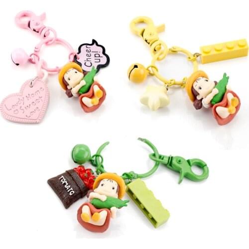 Miyazaki Hayao Anime character Key Chain Silicone Pendant Keyrings Women Girl Cute Trinket Bags Keyholder