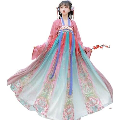 Cy Huajian Hanfu Chest-High Dress Tang Chinese Style Genuine Full Set of Ancient Costume Summer Suit