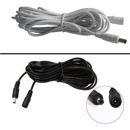 Hot Sale 1m 2m 3m 5M 5.5 X 2.1 mm DC connector Power Plug with extension wire DC female and Male Jack adapter