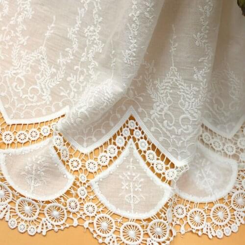 Cotton Lace Rendas Aviamentos Wedding Dress Trim Costura Diy Tecido Jacquard Embroidered Fabric Decoration Sewing Accessories