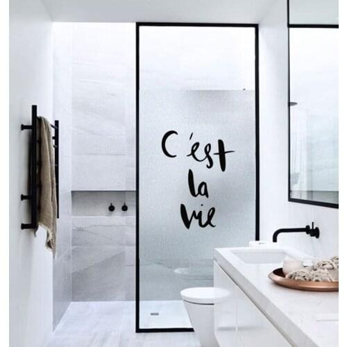 Custom Size Electrostatic Window Film Decorative Privacy Protection Stained Glass Cover For Kitchen Bathroom Bedroom