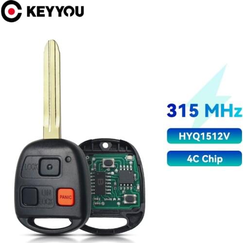 KEYYOU For Toyota Remote Control Car Key 315MHz 4C Chip HYQ1512V For Toyota Land Crusier FJ Cruiser for Lexus GX470 LX470