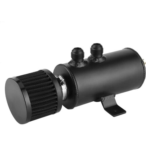 0.75L 10AN Oil Catch Can Reservoir Tank Universal with Filter Breather Baffled Aluminum Car Modified Parts