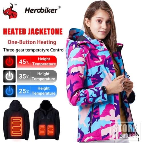 Motorcycle Jacket Winter Electric Heated Jacket Outdoor Jacket USB Heated Vest Motorcycle Jacket Warm Motorbike Coat Ski Jacket