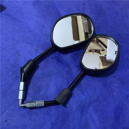 Motorcycle Accessories Mirror W110 Reversing Mirror Curved Beam Motorcycle Left and Right Rearview Mirror