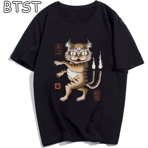 YOKAI RAMEN SUSHI BURGER CAT TURTLE Kawaii Japanese Anime Funny TShirts Special Short-sleeved Men Summer Street T-shirt Unisex