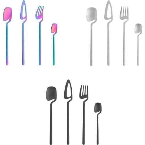 A Set Of Stainless Steel Creative Hanging Cups And Cutlery Set With Cutlery And Spoon Heat-resistant Kitchen Utensils