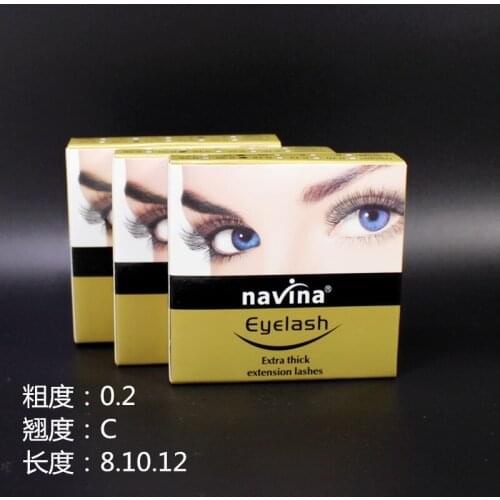 Navina 1 box False Eyelash Natural Thick 0.2 Eye Lashes Extension Fake Eye lashes maquiagem C Curl cilios posticos