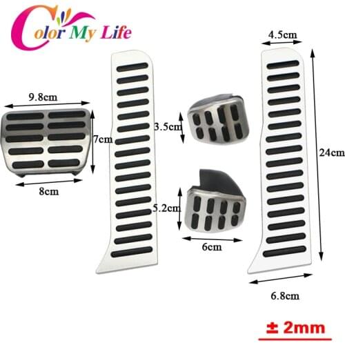 Stainless Steel Anti-skid Pedal Car Pedals for Volkswagen VW Golf 5 6 Tiguan Octavia Jetta MK5 MK6 Scirocco CC Passat B6 B7