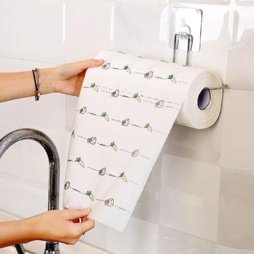 2021 New Lazy rag non-stick oil printing kitchen non-woven cloth wet and dry household disposable non-woven cloth cloth