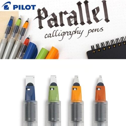 Pilot Parallel Calligraphy Pens Fountain Pen Set School Stationery Gothic Design Colored Art Pens With 12 Colors Ink Cartridges