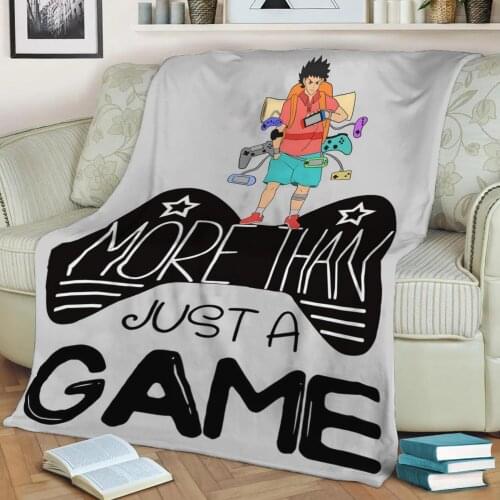 More than just A Game Throw Blanket Print on Sherpa Blankets Soft for Sofa Customized DIY Plush Thin Quilt