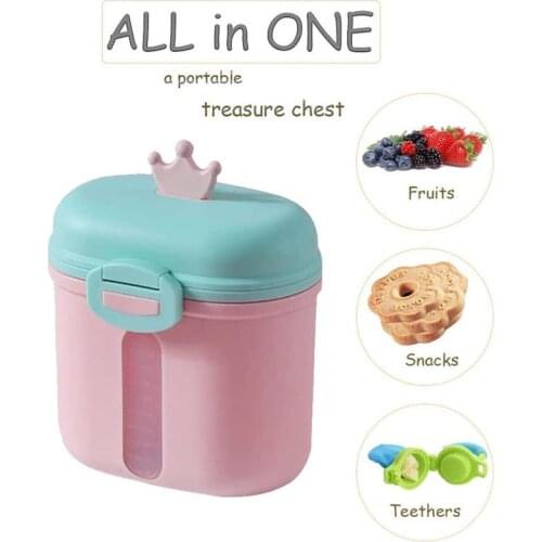 Portable Baby Food Storage Box BPA Free Formula Dispenser Cartoon Infant Milk Powder Box Toddler Snacks Cup Container #20