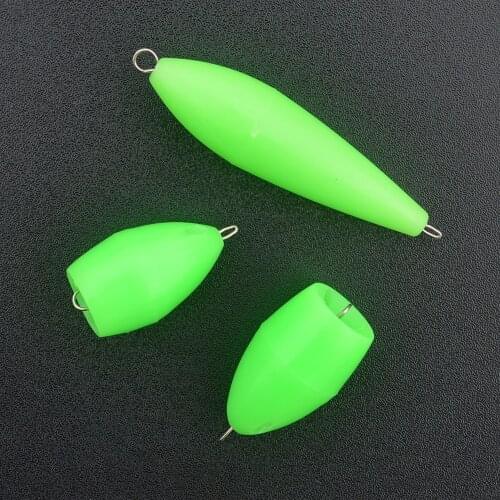Fly Fishing Lure Cast Sinker 5pcs Green Floating Help Throwing Device Light Weight Bait Long Casting Bombarda Booster with Snap
