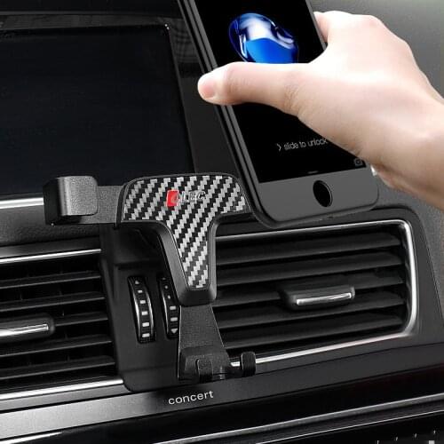 Car Air Vent Mount Phone Holder Mobile Phone Adjustable Cradle Smartphone Stand for Audi Q5 8R 2008-2017 accessories