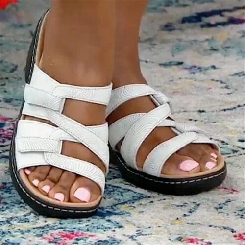 New Slippers for Women Summer Casual Wedge Shoes 2021 Open Toe Non-Slip Ladies Slides Fashion Solid Color Beach Female Footwear