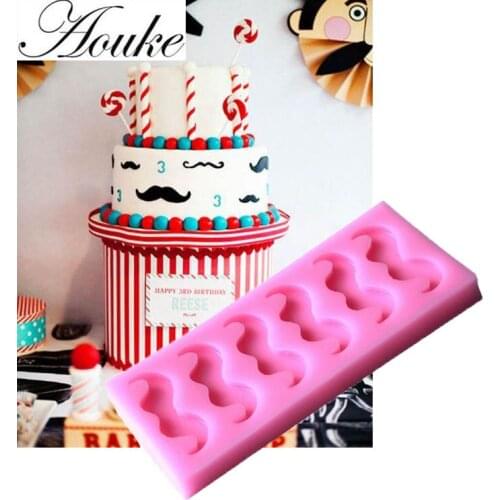 Beard Shape Silicone Mold DIY Epoxy Resin Cake Baking Decoration Chocolate Mold Baking Accessories Beard Shape Silicone Mold