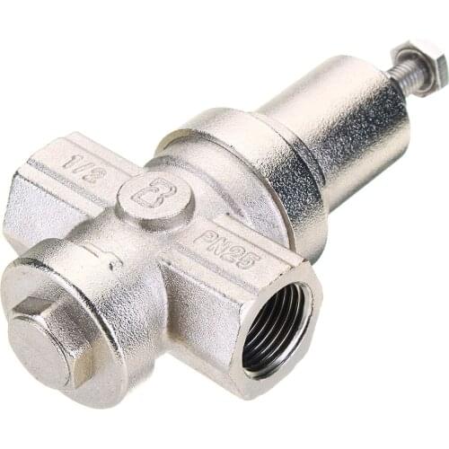 TK914 1/2" Brass High Precision Water Pressure Reducing Relief Valve Adjustable Nickel Plating DN15 PN25