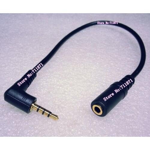 90 degree Right Angle Bend 4 Section 3.5 Male to Female Audio Line Cable 4 section Male Female 3.5 Audio Extension cord tieline