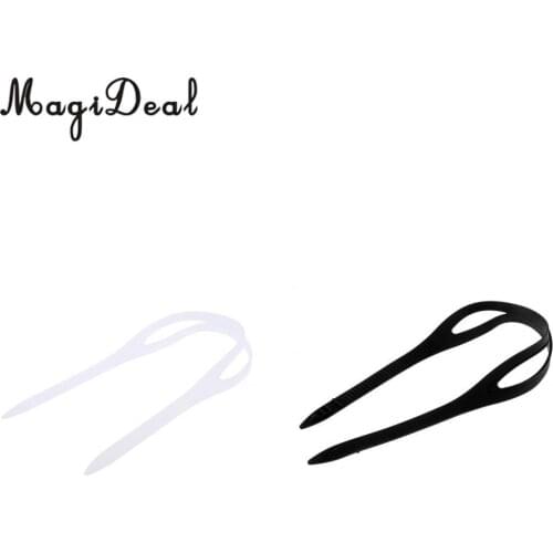 Universal Swimming Goggles Silicone Strap Band Replacement Accessory for Diving Pool Surfing Swim Accessories Clear/Black 19cm