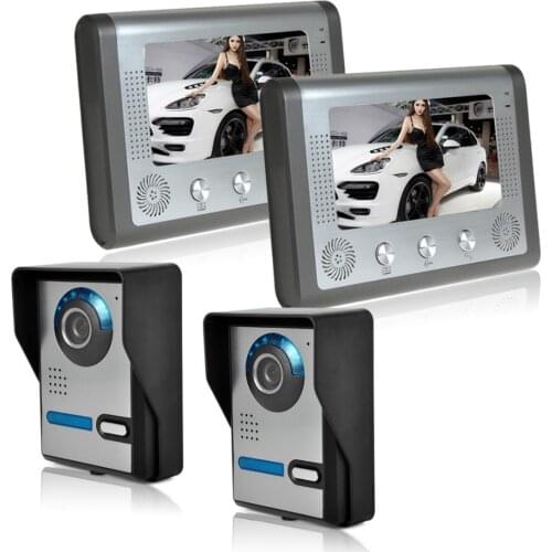 700TVLine Camera 7 Inch TFT Color LCD Video Door Phone Doorbell Intercom System with IR Night Vision