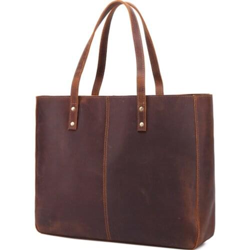 MAHEU Large Capacity Leather Women Handbags Vintage Fashion Style Female Tote Bags Ladies Shoulder Bag Big Size