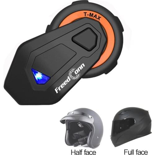 1PC Bluetooth Helmet Intercom Headset 1500M 6 Riders Group Talk System FM Radio with Earphone Motorcycle accessory T-Max E