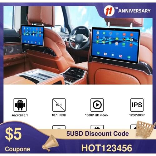 10.1 Inch Android 9.0 Car Headrest Monitor 1080 P HD 1080P Video Touch Screen WIFI/Bluetooth/USB/SD/HDMI/FM MP5 Video Player 2.5