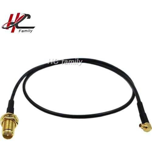 90 degree MMCX Male plug to Straight RP SMA female Jack inner pin RG174 Coaxial Cable Pigtail 1m/2m/3m/5m length