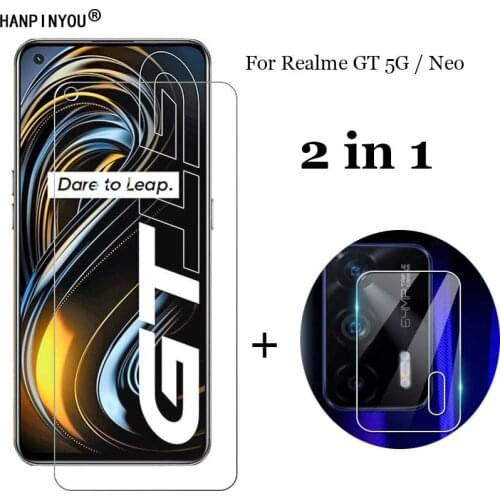 2-in-1 For Realme GT 5G / Neo 6.43" Camera Lens Protection Film + Premium Front Clear Tempered Glass Screen Protector