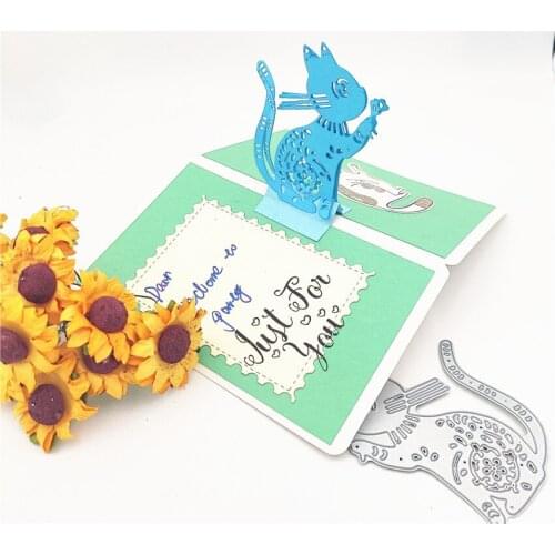 AZSG Praying cat Cutting Dies for DIY Scrapbooking die Decoretive Embossing Stencial DIY Decoative Card die cutter