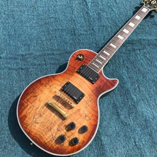 Free shipping, decaying wood guitarrosewood fingerboard , brown guitar, high quality electric guitar