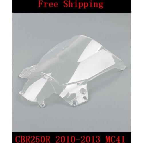 For Honda CBR250R 2010 2011 2012 2013 MC41 CBR250 CBR 250R motorcycle Double bubble windshield windscreen white