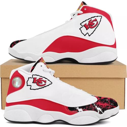 Chiefs Lace-up Sneakers Athletic Running Walking Tennis Shoes Ankle Boots for Men Boys, Customize Your Name