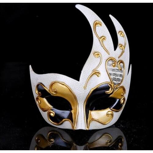 Masquerade Party Mask Half Face Venice Show Flame Crack Mask Male Female Party Decor Accessories Cosplay Halloween Cosplay