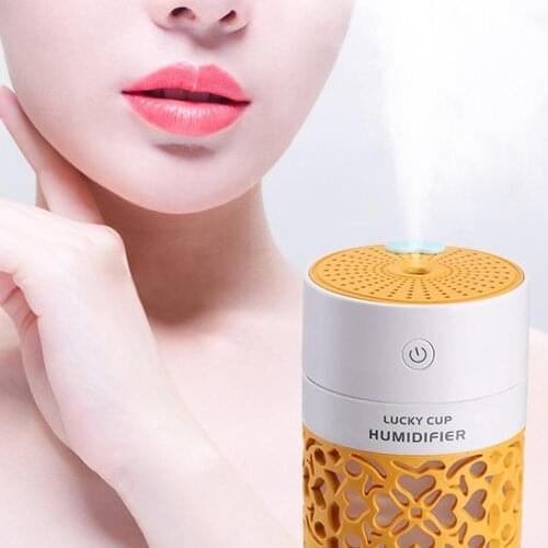 250ML Mini Air Humidifier Cup USB Ultrasonic Car Aroma Diffuser Electric Essential Oil Diffuser with 7 Color LED Lights