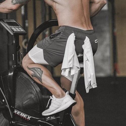 2021 2 in 1 Gym Shorts Running Shorts Quick Drying Fitness Workout Training Beach Shorts sport Clothes Men’s Jogging Sweatpants