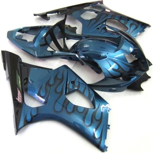 Customize Paint Fairings for SUZUKI GSXR1000 2003 2004 Blue Black Injection molding fairing kit GSXR 1000 03 04 PN274