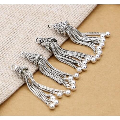 New Arrival 925 Sterling Tassel DYI Muslim/Arab Prayer Beads Pendant Delicate Charm Accessory Tassel Free shipping