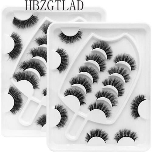NEW 8Pair Fluffy Lashes 8-25mm 3d Mink Lashes Long Thick Natural False Eyelashes Wholesale Lashes Vendors Makeup Mink Eyelashes