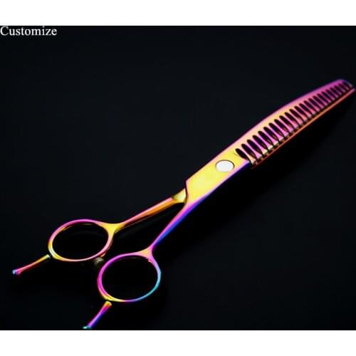 Customize name/logo 8 '' JP 440c 23 teeth pet dog grooming hair scissors thinning barber haircutting shears Hairdresser scissors