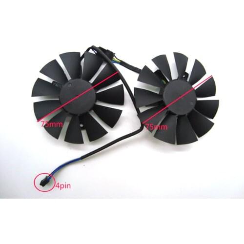 FreeShippin 1set FD7010H12S Cooler fan For ASUS STRIX GTX1060 1050 GTX960 GTX950 GTX750Ti R9 370 Graphic Card with free shipping