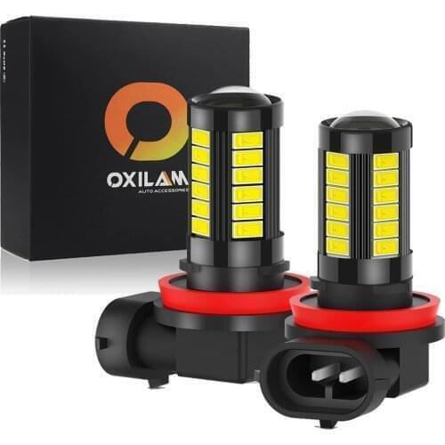 OXILAM 2Pcs H8 H11 Canbus LED Fog Light Bulb for For Hyundai Tucson IX35 IX25 Santa Fe Sonata 9 Tucson H10 HB3 HB4 LED Auto Lamp