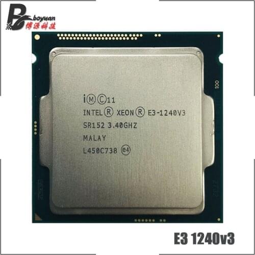 Intel Xeon E3-1240 v3 E3 1240v3 E3 1240 v3 3.4 GHz Quad-Core Eight-Thread CPU Processor 8M 80W LGA 1150