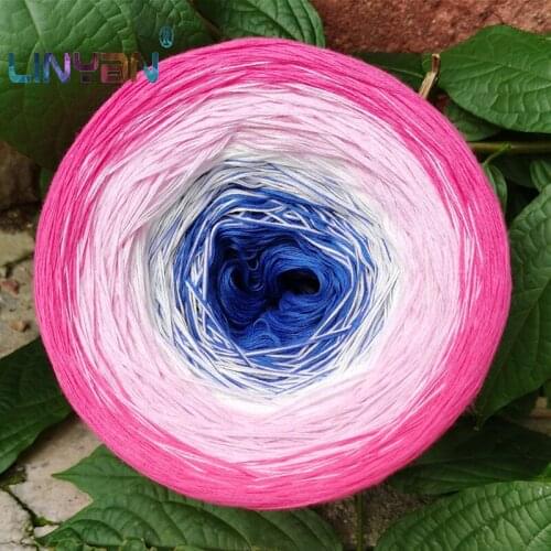 300g 100% Organic cotton blend yarn spring and summer crochet yarn clothes skirt lace line 5 shares DIY hand-woven Soft yarn ZL4